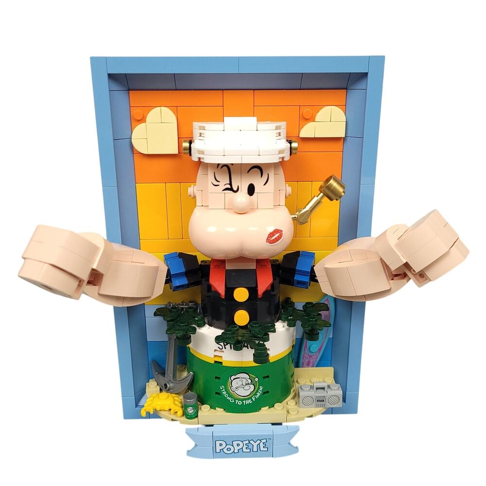 Pantasy Popeye The Sailor 3D Portrait Set 8" 99% Complete Missing Box EUC